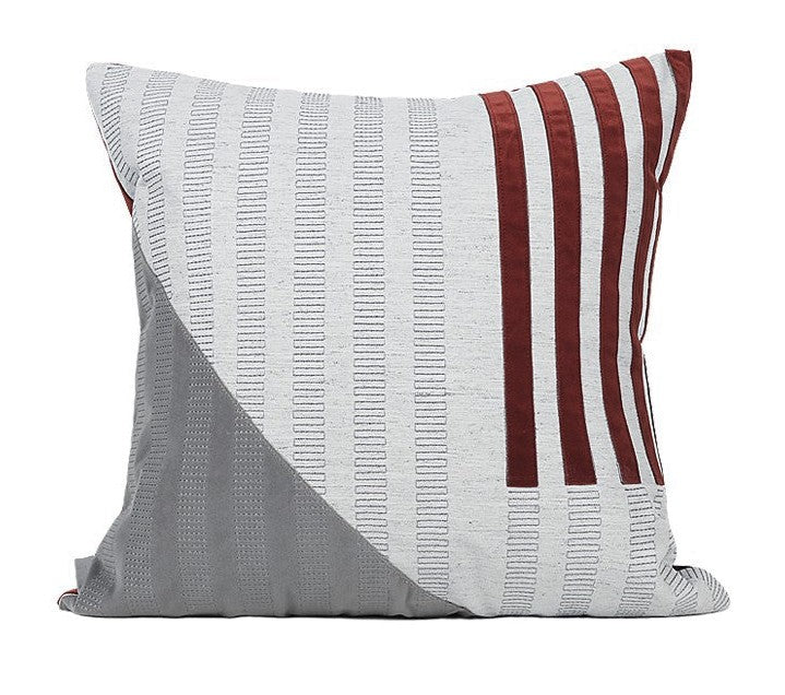 Grey Modern Throw Pillow for Couch, Gray Modern Sofa Pillow, Modern Th –  artworkcanvas