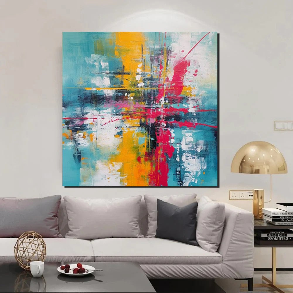 Abstract Art Acrylic Painting, Modern Textured Art, deals Vivid Paintings for Dining Room Decor, Extra Large Wall Art, Kitchen Wall Decor, C00030