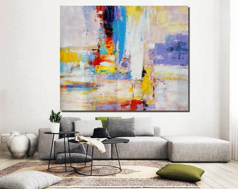 Modern Wall Art Paintings for Bedroom, Abstract Acrylic Painting for B –  HomePaintingDecor