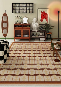 Abstract Geometric Modern Rugs, Dining Room Floor Carpets, Contemporary Modern Rugs for Bedroom, Mid Century Modern Rugs for Living Room-HomePaintingDecor