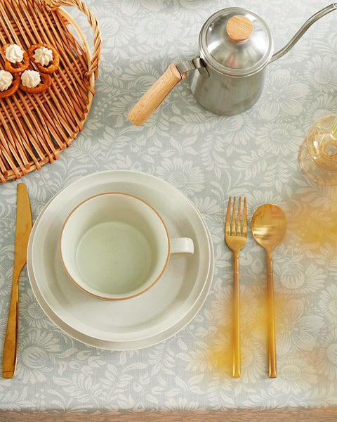 Dining Room Flower Pattern Table Cloths, Farmhouse Table Cloth, Wedding Tablecloth, Square Tablecloth for Round Table, Cotton Rectangular Table Covers for Kitchen-HomePaintingDecor