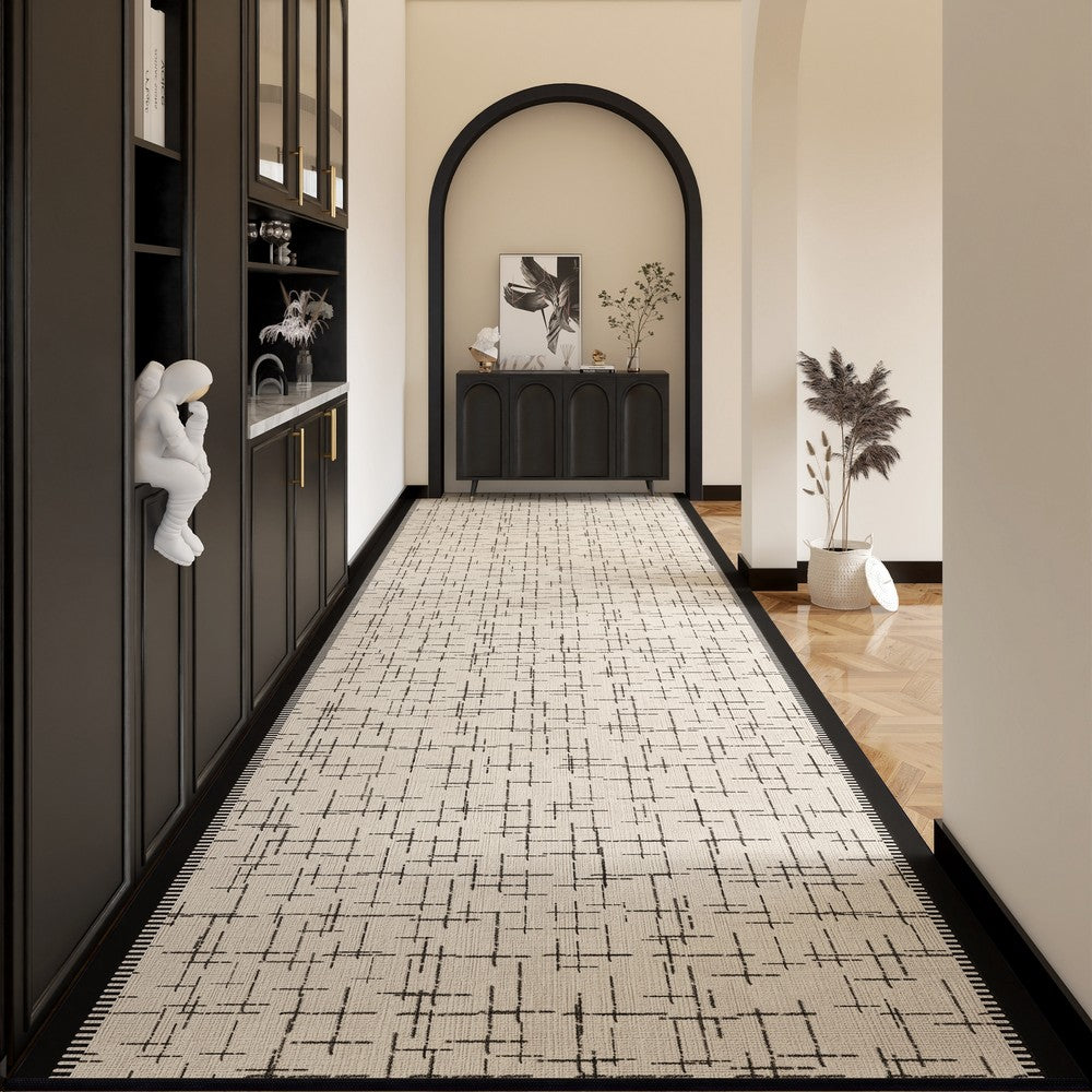 Easy Care Contemporary Modern Long Hallway Runners, Long Narrow Runner Rugs, Washable Entryway Runner Rug Ideas, Kitchen Runner Rugs, Entrance Hallway Runners-HomePaintingDecor