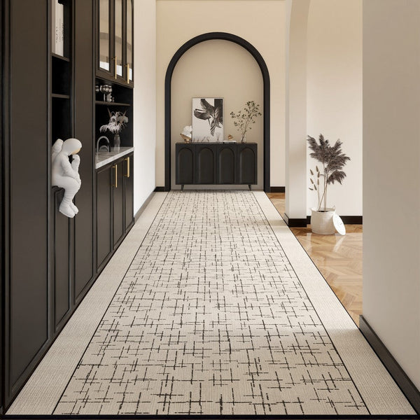 Contemporary Modern Long Hallway Runners, Easy Care Long Narrow Runner Rugs, Washable Entryway Runner Rug Ideas, Kitchen Runner Rugs, Entrance Hallway Runners-HomePaintingDecor