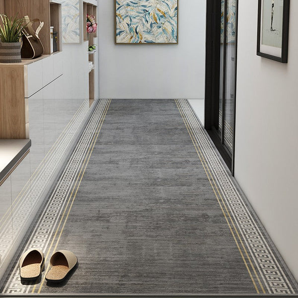 Long Hallway Runners, Long Narrow Runner Rugs, Entrance Hallway Grey Runners, Modern Long Hallway Runners, Kitchen Runner Rugs, Entryway Runner Rugs-HomePaintingDecor