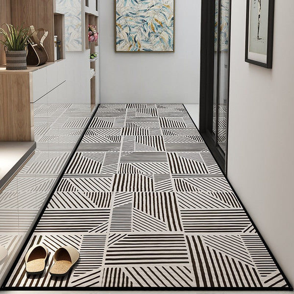 Entryway Runner Rugs, Extra Long Hallway Runners, Long Narrow Runner Rugs, Modern Long Hallway Runners, Non Slip Kitchen Runner Rugs, Entrance Hallway Grey Runners-HomePaintingDecor