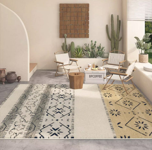 Thick Contemporary Area Rugs Next to Bed, Modern Runner Rugs for Hallway, Abstract Area Rugs for Living Room, Modern Rugs for Dining Room-HomePaintingDecor