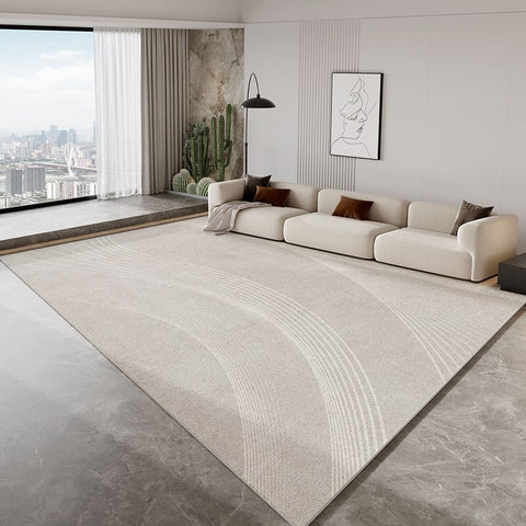 Contemporary Area Rugs for Bedroom, Living Room Modern Rugs, Modern Living Room Rug Placement Ideas, Grey Modern Floor Carpets for Dining Room-HomePaintingDecor