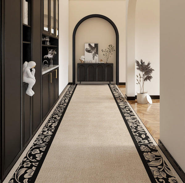 Modern Long Hallway Runners, Washable Entrance Hallway Runners, Extra Long Narrow Runner Rugs, Long Hallway Runners, Easy Care Entryway Runner Rug Ideas, Contepmorary Runner Rugs-HomePaintingDecor