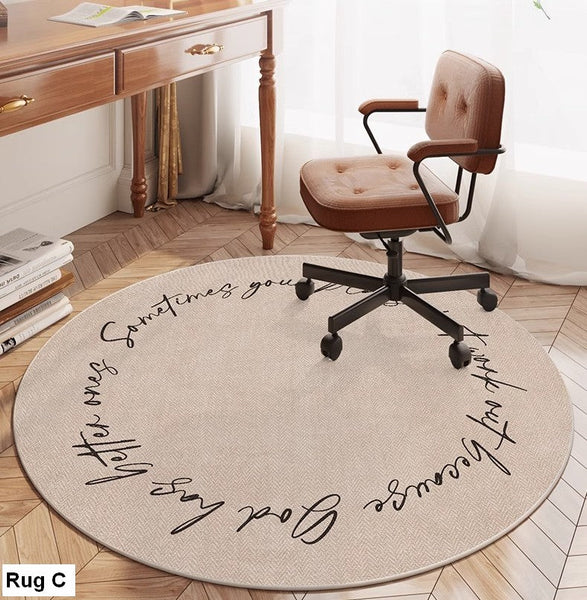 Modern Round Rugs for Bedroom, Circular Modern Rugs under Dining Room Table, Contemporary Round Rugs, Geometric Modern Rug Ideas for Living Room-HomePaintingDecor