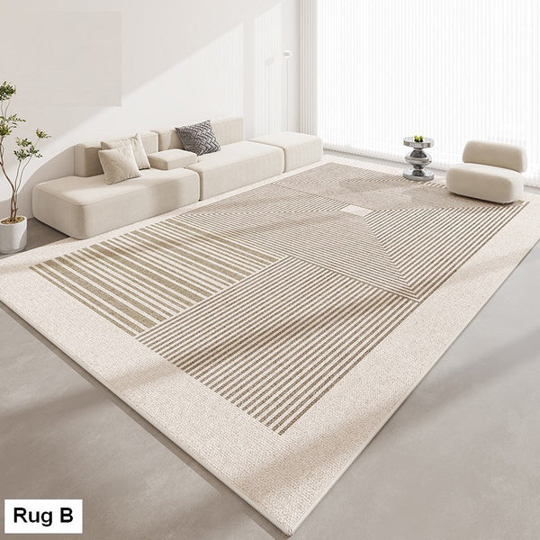 Abstract Contemporary Modern Rugs for Living Room, Extra Large Modern Rugs for Bedroom, Geometric Modern Rug Placement Ideas for Dining Room-HomePaintingDecor