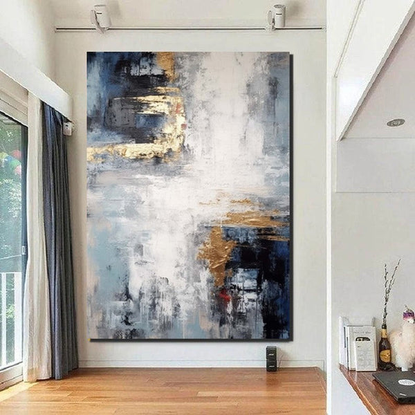 Simple Wall Art Ideas, Large Acrylic Canvas Paintings, Heavy Texture Painting, Bedroom Abstract Paintings, Modern Abstract Painting-HomePaintingDecor