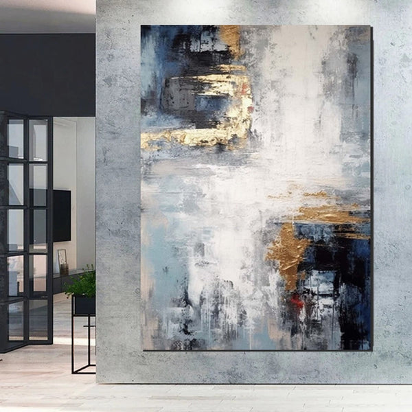 Simple Wall Art Ideas, Large Acrylic Canvas Paintings, Heavy Texture Painting, Bedroom Abstract Paintings, Modern Abstract Painting-HomePaintingDecor