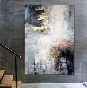 Simple Wall Art Ideas, Large Acrylic Canvas Paintings, Heavy Texture Painting, Bedroom Abstract Paintings, Modern Abstract Painting-HomePaintingDecor