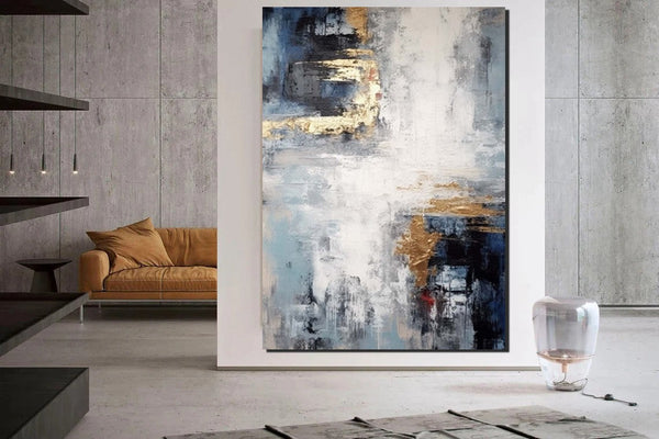 Simple Wall Art Ideas, Large Acrylic Canvas Paintings, Heavy Texture Painting, Bedroom Abstract Paintings, Modern Abstract Painting-HomePaintingDecor