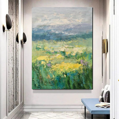 Large Acrylic Paintings for Bedroom, Abstract Landscape Painting, Bedroom Wall Art Paintings, Heavy Texture Canvas Art, Landscape Paintings for Living Room-HomePaintingDecor