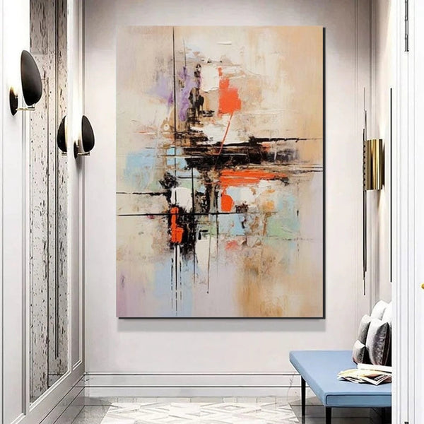 Large Acrylic Canvas Paintings, Simple Wall Art Ideas, Heavy Texture Painting, Bedroom Abstract Paintings, Modern Abstract Painting-HomePaintingDecor