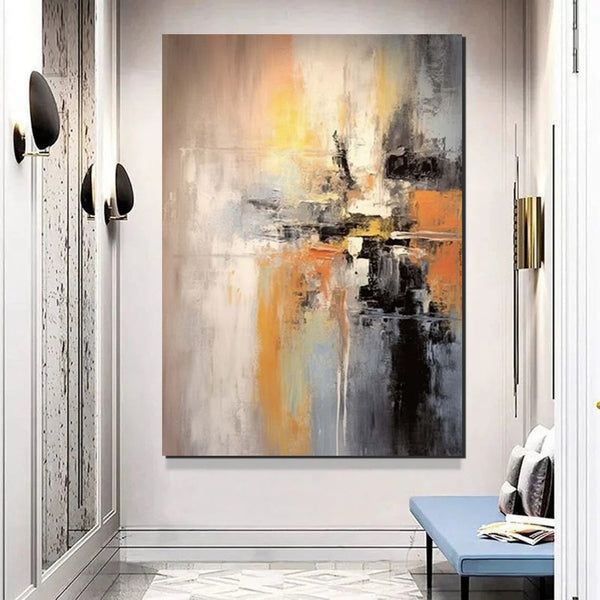 Heavy Texture Painting, Bedroom Abstract Paintings, Large Acrylic Canvas Paintings, Simple Wall Art Ideas, Modern Abstract Painting-HomePaintingDecor