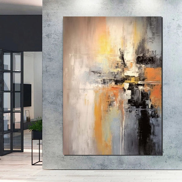 Heavy Texture Painting, Bedroom Abstract Paintings, Large Acrylic Canvas Paintings, Simple Wall Art Ideas, Modern Abstract Painting-HomePaintingDecor