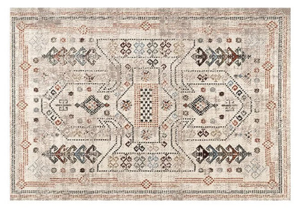 Morocco Contemporary Rugs Next to Bed, Modern Rugs for Living Room, Flower Pattern Contemporary Modern Rugs for Dining Room-HomePaintingDecor