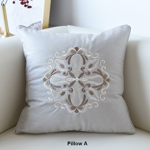 Contemporary Decorative Pillows, Modern Throw Pillows, Decorative Flower Pattern Throw Pillows for Couch, Modern Sofa Pillows-HomePaintingDecor