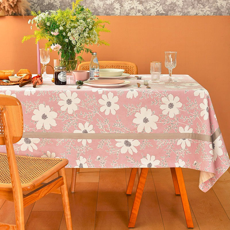 Kitchen Rectangular Table Covers, Square Tablecloth for Round Table, Modern Table Cloths for Dining Room, Farmhouse Cotton Table Cloth, Wedding Tablecloth-HomePaintingDecor