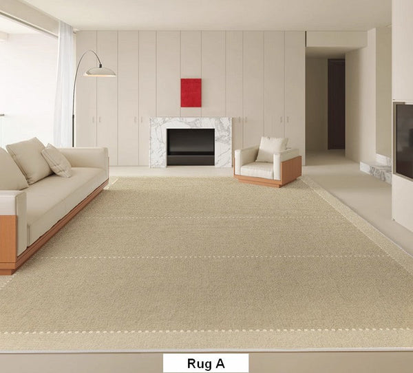 Bedroom Contemporary Soft Rugs, Rectangular Modern Rugs under Sofa, Large Modern Rugs in Living Room, Modern Rugs for Office, Dining Room Floor Carpets-HomePaintingDecor