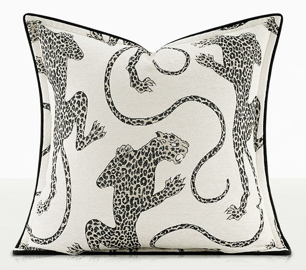 Decorative Cheetah Pattern Pillow Covers, Modern Pillows for Couch, Large Modern Sofa Pillow Cases, Abstract Decorative Throw Pillows for Living Room-HomePaintingDecor