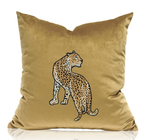 Contemporary Throw Pillows, Cheetah Decorative Cushion, Modern Sofa Pillows, Decorative Pillows for Living Room-HomePaintingDecor