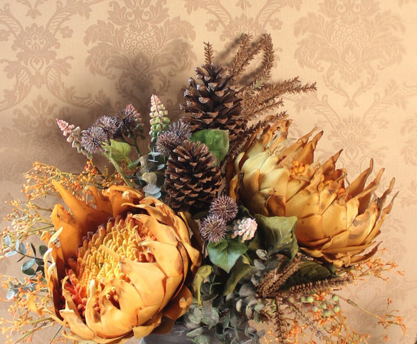 Large Bunch of Sunflowers Arrangement, Real Touch Faux Silk Floral Bouquet Table Centerpiece, Amazing Artificial Floral Arrangement for Dining Room-HomePaintingDecor