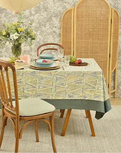 Geometric Modern Table Covers for Kitchen, Extra Large Rectangle Tablecloth for Dining Room Table, Country Farmhouse Tablecloths for Oval Table-HomePaintingDecor