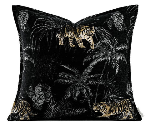 Forest Jungle Tiger Pattern Decorative Pillow Covers, Large Modern Sofa Pillow Cases, Modern Pillows for Couch, Abstract Decorative Throw Pillows for Living Room-HomePaintingDecor