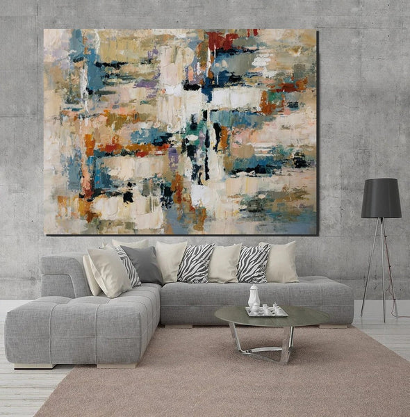 Extra Large Paintings, Acrylic Abstract Art, Modern Abstract Acrylic Painting, Living Room Wall Painting, Large Paintings for Living Room-HomePaintingDecor