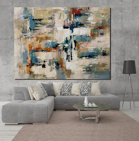 Extra Large Paintings, Acrylic Abstract Art, Modern Abstract Acrylic Painting, Living Room Wall Painting, Large Paintings for Living Room-HomePaintingDecor