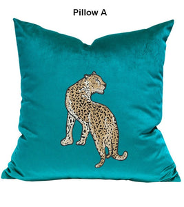 Decorative Pillows for Living Room, Modern Sofa Pillows, Cheetah Decorative Throw Pillows, Contemporary Throw Pillows-HomePaintingDecor