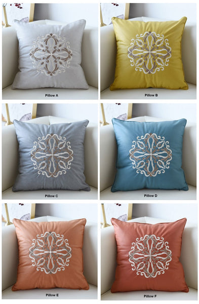 Decorative Flower Pattern Throw Pillows for Couch, Modern Throw Pillows, Contemporary Decorative Pillows, Modern Sofa Pillows-HomePaintingDecor