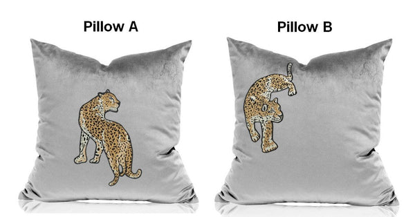 Cheetah Decorative Throw Pillows, Decorative Pillows for Living Room, Modern Sofa Pillows, Contemporary Throw Pillows-HomePaintingDecor