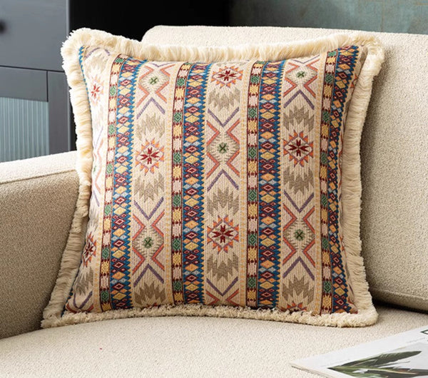 Unique Decorative Throw Pillows, Bohemian Decorative Sofa Pillows for Living Room, Extra Large Modern Geometric Pillows, Oriental Throw Pillow for Couch-HomePaintingDecor