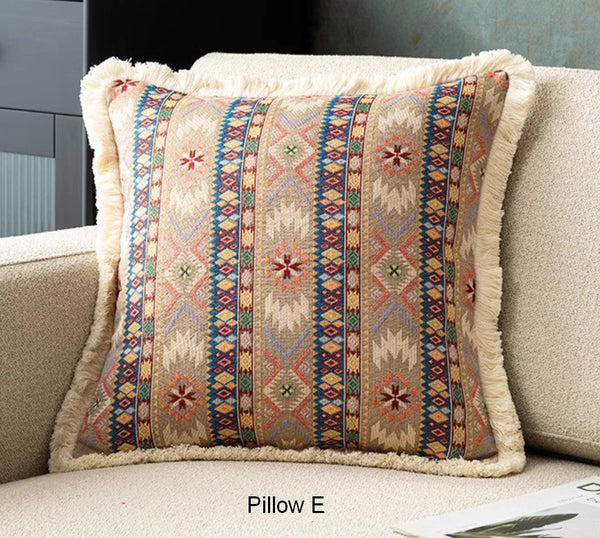 Bohemian Decorative Sofa Pillows for Living Room, Oriental Throw Pillow for Couch, Modern Geometric Decorative Throw Pillows for Bedroom-HomePaintingDecor