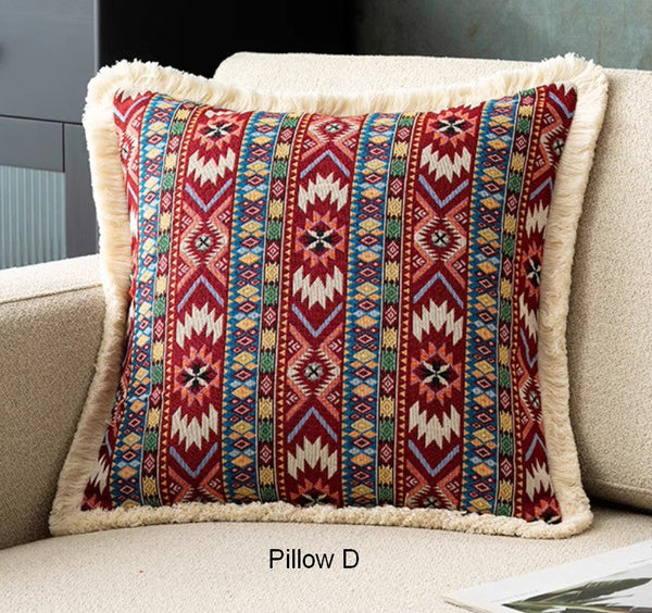 Bohemian Decorative Sofa Pillows for Living Room, Oriental Throw Pillow for Couch, Modern Geometric Decorative Throw Pillows for Bedroom-HomePaintingDecor