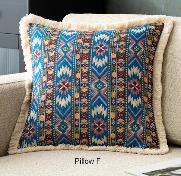 Bohemian Decorative Sofa Pillows for Living Room, Oriental Throw Pillow for Couch, Modern Geometric Decorative Throw Pillows for Bedroom-HomePaintingDecor