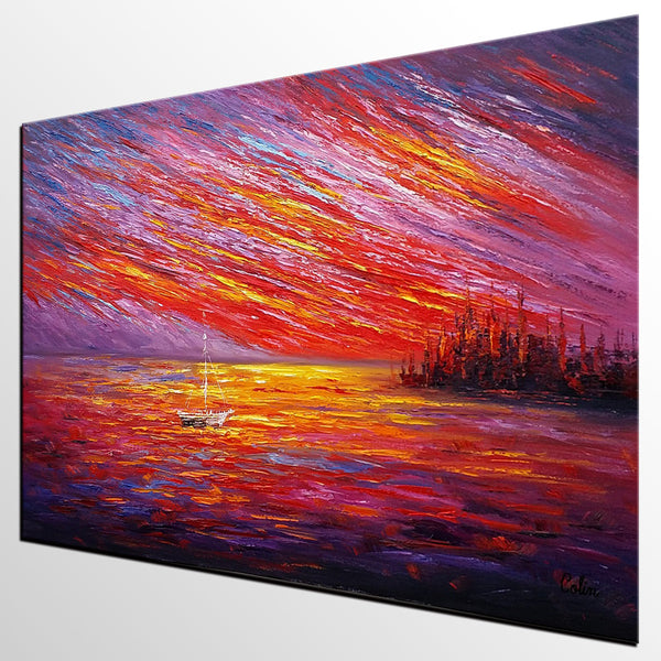 Oil Painting, Original Wall Art, Landscape Painting, Custom Large Art, Canvas Art, Wall Art, Original Artwork, Canvas Painting, Modern Art, Abstract Art-HomePaintingDecor