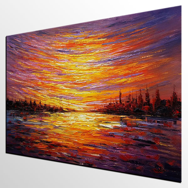 Landscape Painting, Large Wall Art, Canvas Art, Abstract Art, Original Artwork, Custom Canvas Painting, Modern Art, Oil Painting 220-HomePaintingDecor