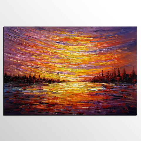 Landscape Painting, Large Wall Art, Canvas Art, Abstract Art, Original Artwork, Custom Canvas Painting, Modern Art, Oil Painting 220-HomePaintingDecor