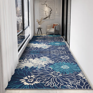 Entrance Hallway Runners, Extra Long Narrow Blue Runner Rugs, Washable Kitchen Runner Rugs, Modern Long Hallway Runners, Contemporary Entryway Runner Rug Ideas-HomePaintingDecor