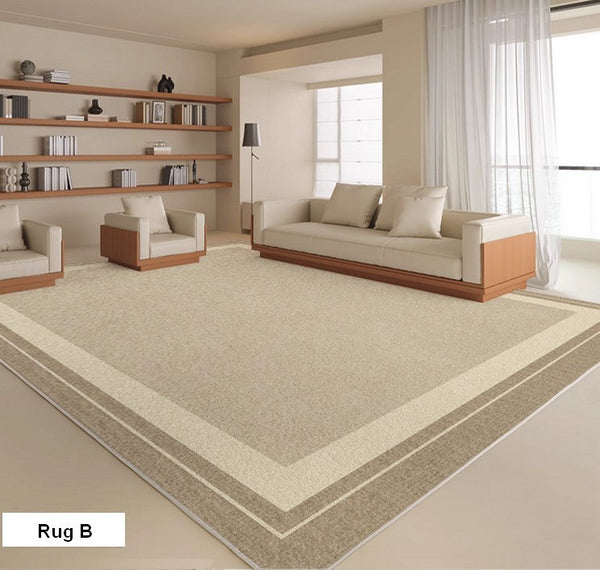 Large Modern Rugs in Living Room, Rectangular Modern Rugs under Sofa, Soft Contemporary Rugs for Bedroom, Dining Room Floor Carpets, Modern Rugs for Office-HomePaintingDecor