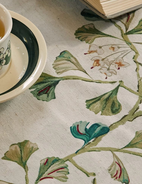 Extra Large Modern Rectangular Tablecloth for Dining Room Table, Ginkgo Leaves Table Covers, Square Tablecloth for Kitchen, Large Tablecloth for Round Table-HomePaintingDecor