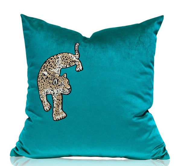 Decorative Pillows for Living Roomï¼?Contemporary Throw Pillows, Cheetah Decorative Cushion, Modern Sofa Pillows-HomePaintingDecor