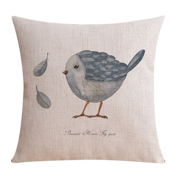 Simple Decorative Pillow Covers, Decorative Sofa Pillows for Children's Room, Love Birds Throw Pillows for Couch, Singing Birds Decorative Throw Pillows-HomePaintingDecor