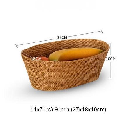 Indonesia Woven Storage Basket, Natural Fiber Baskets, Small Storage Basket for Kitchen, Rattan Storage Basket for Dining Room-HomePaintingDecor