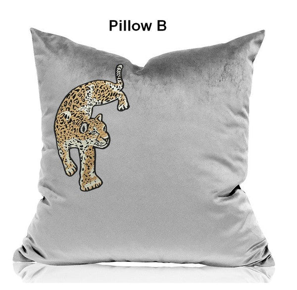 Cheetah Decorative Throw Pillows, Decorative Pillows for Living Room, Modern Sofa Pillows, Contemporary Throw Pillows-HomePaintingDecor